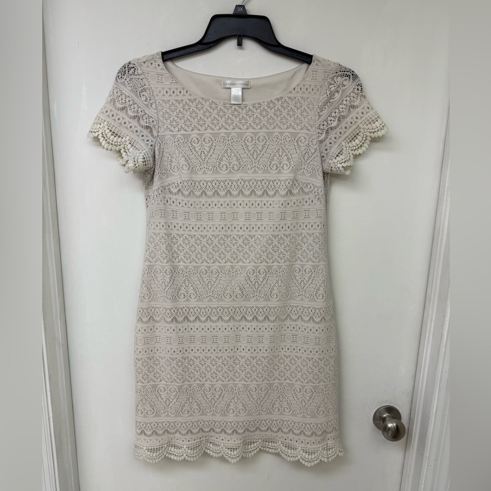 Elegant Cream Lace Dress